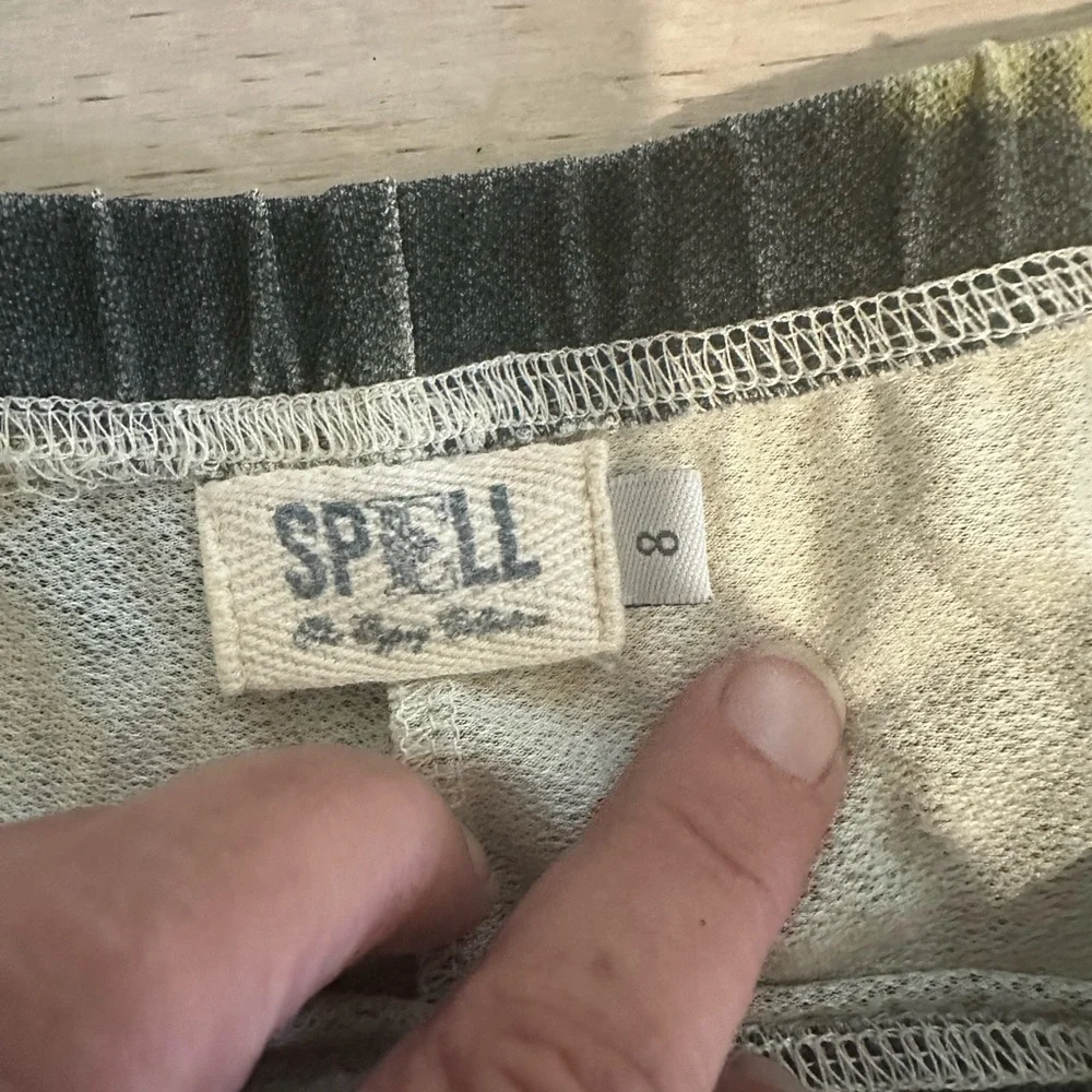 Spell Leila Feather RARE HTF early Spell Black and Tan Striped Leggings AUS 8=4 - Picture 5 of 17